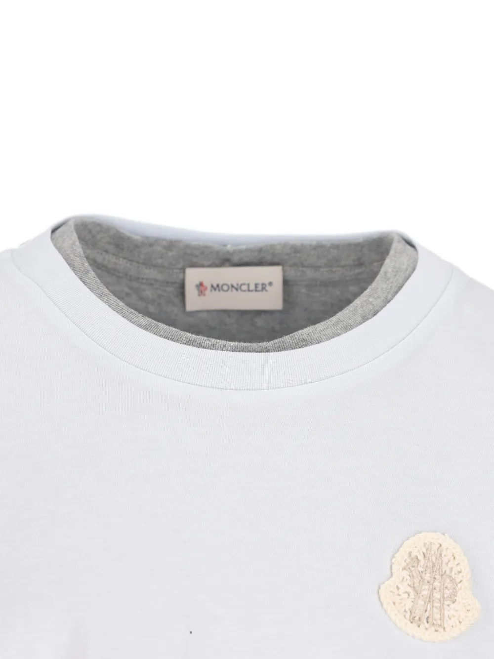Moncler Enfant Gelaagd T-shirt met logopatch Wit