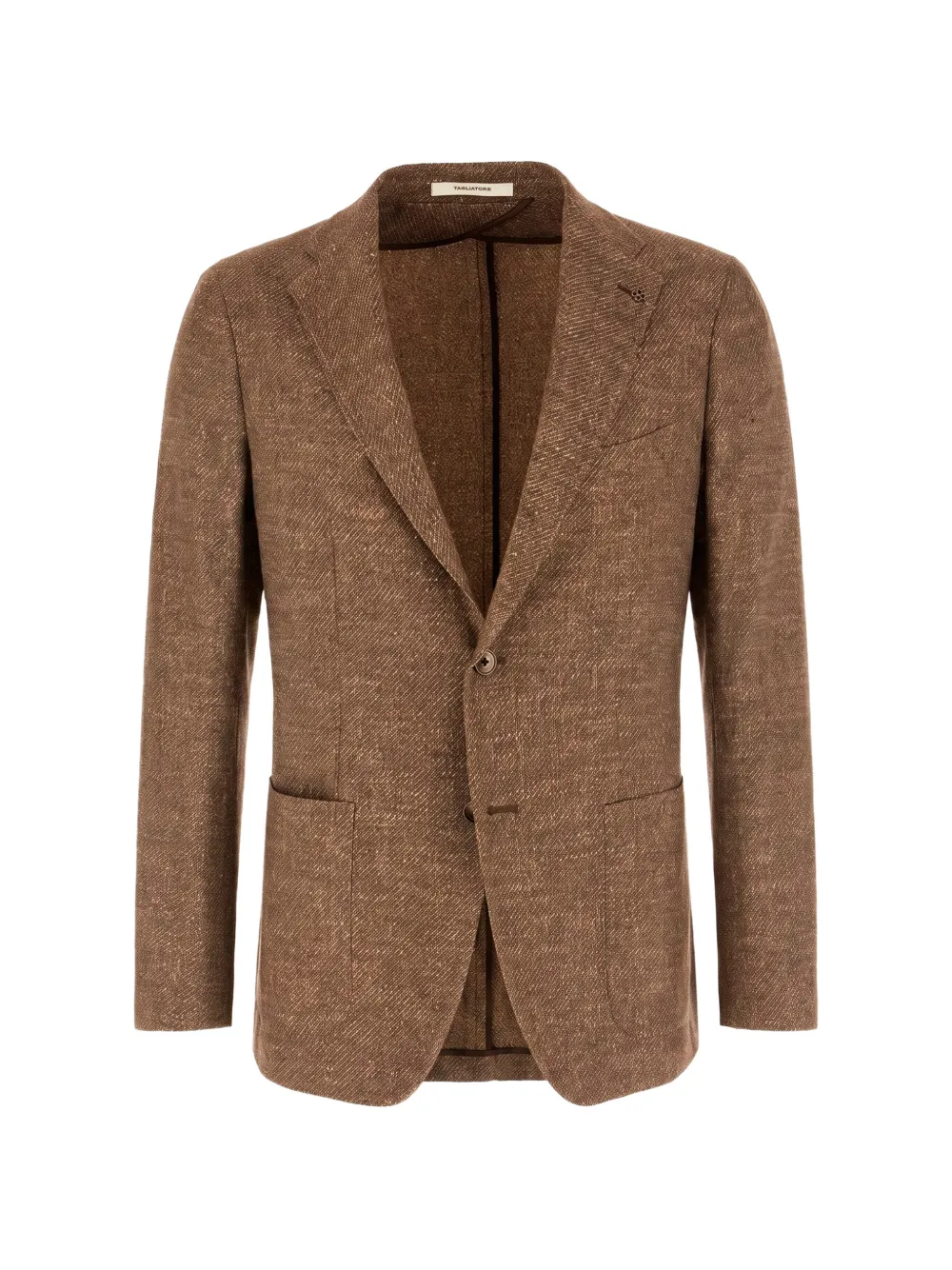 Tagliatore textured single-breasted blazer Bruin