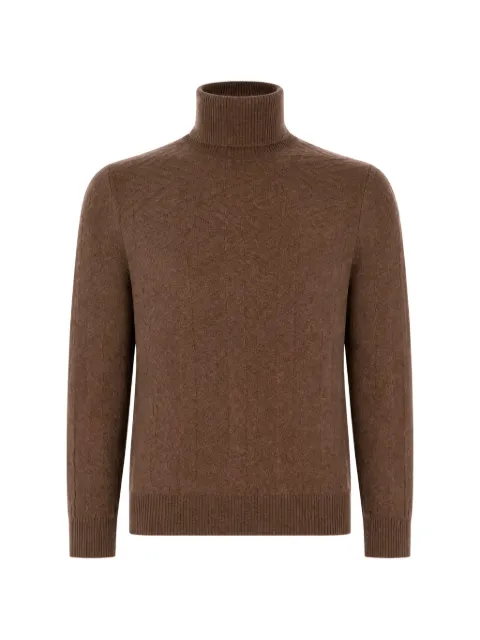 PANICALE chevron-knit roll-neck sweater