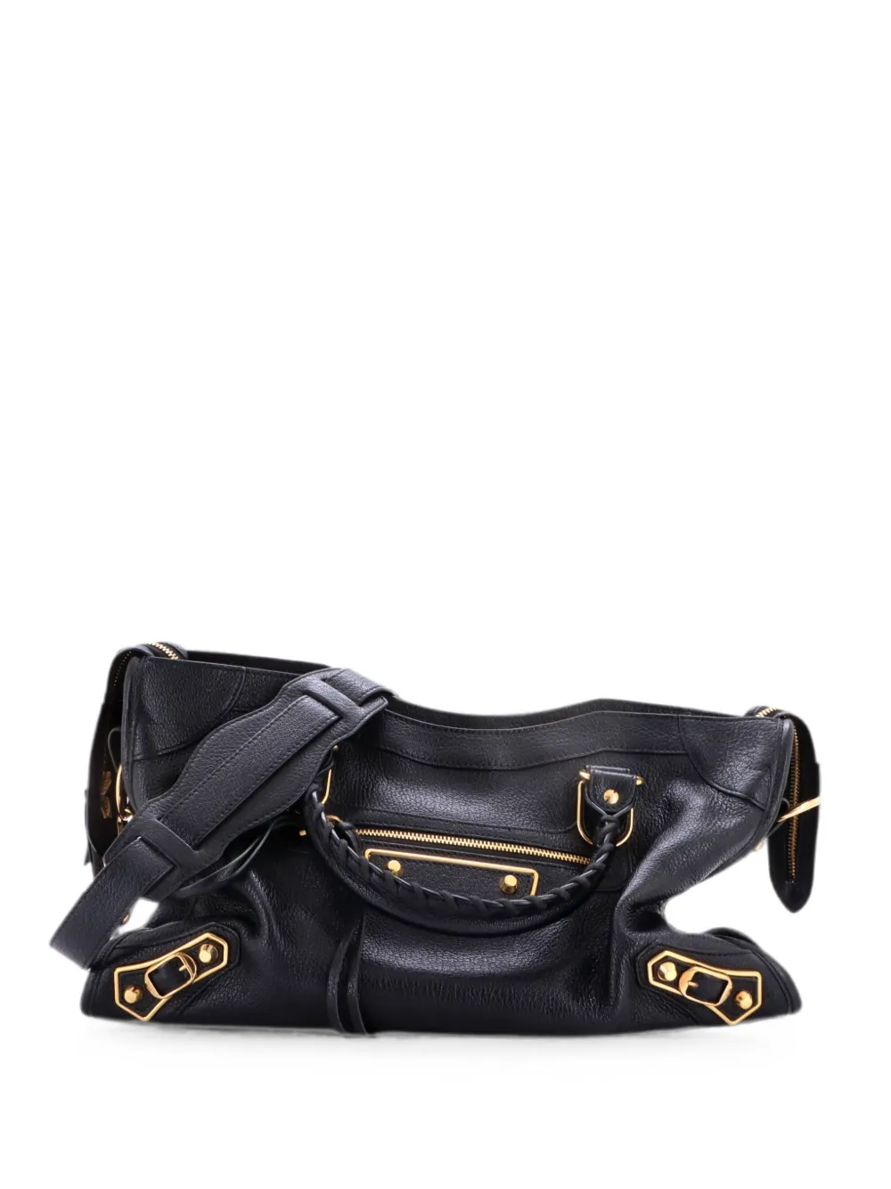 Balenciaga Pre-Owned City Classic Metallic Edge Bag Leather Medium satchel - Schwarz