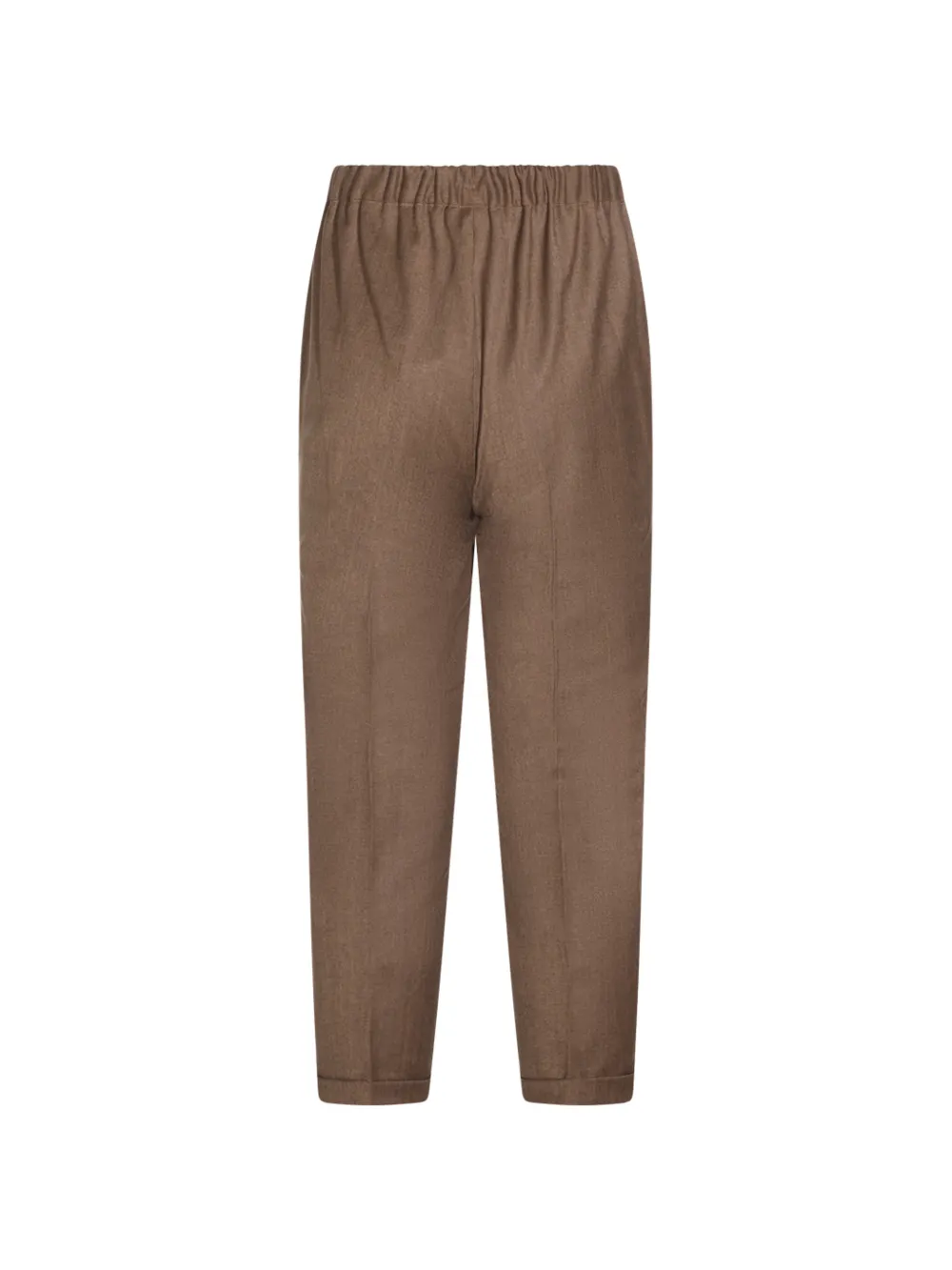 Antonelli Broek met elastische tailleband en omgeslagen zoom Bruin
