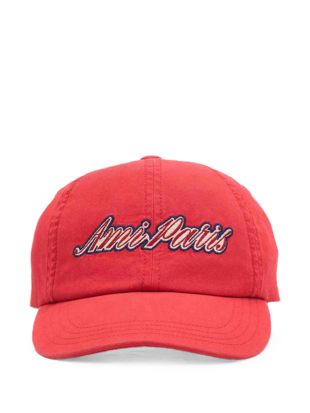 AMI Paris red cotton cap with Ami Paris emboirery - Rot