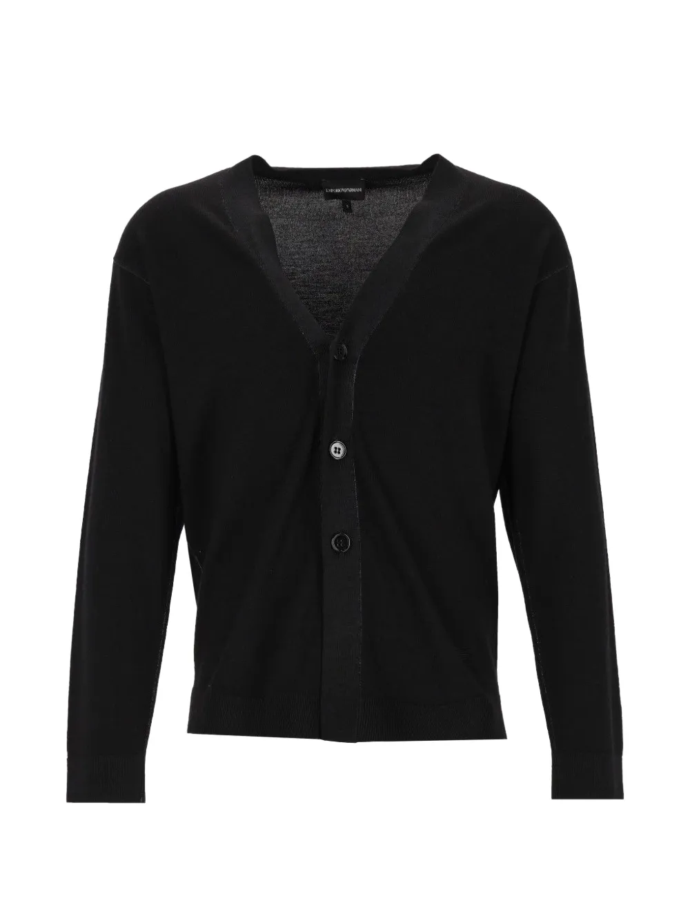 Emporio Armani button-up knitted cardigan - Nero