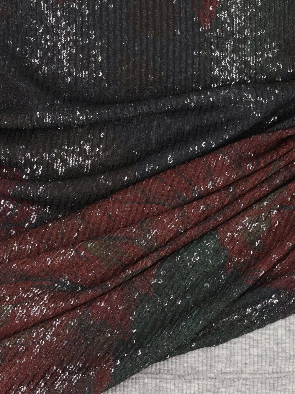 Maison Margiela Gedrapeerde top met print Grijs