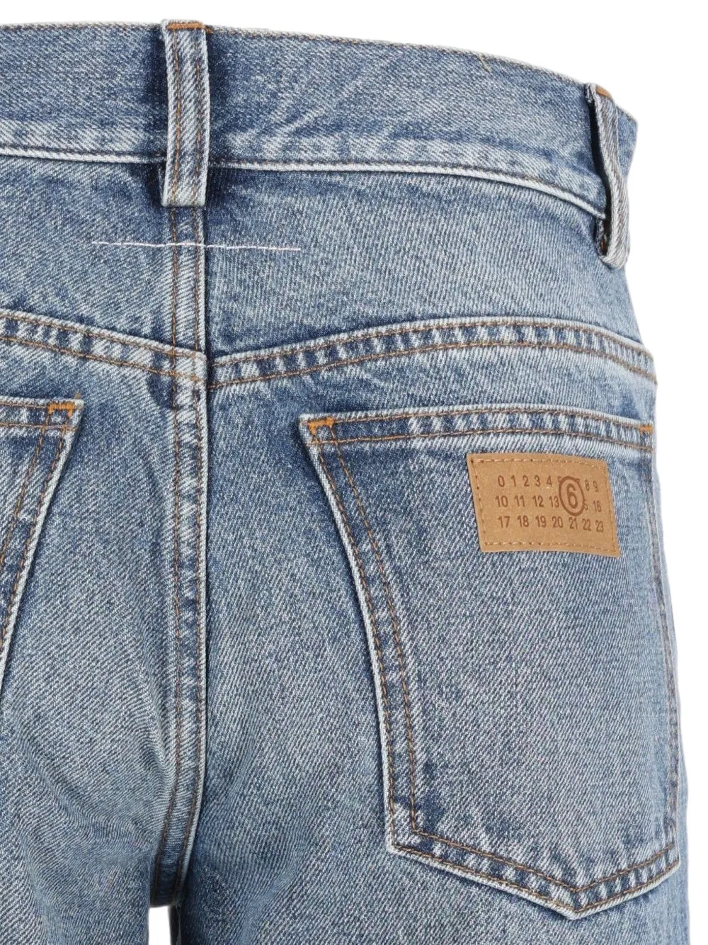 MM6 Maison Margiela Straight jeans met vervaagd effect Blauw