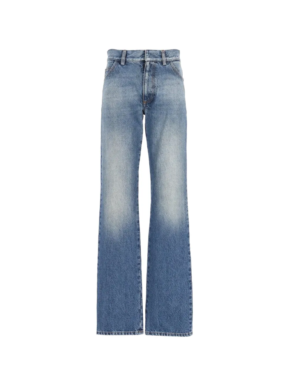 MM6 Maison Margiela faded straight-leg jeans - Blau