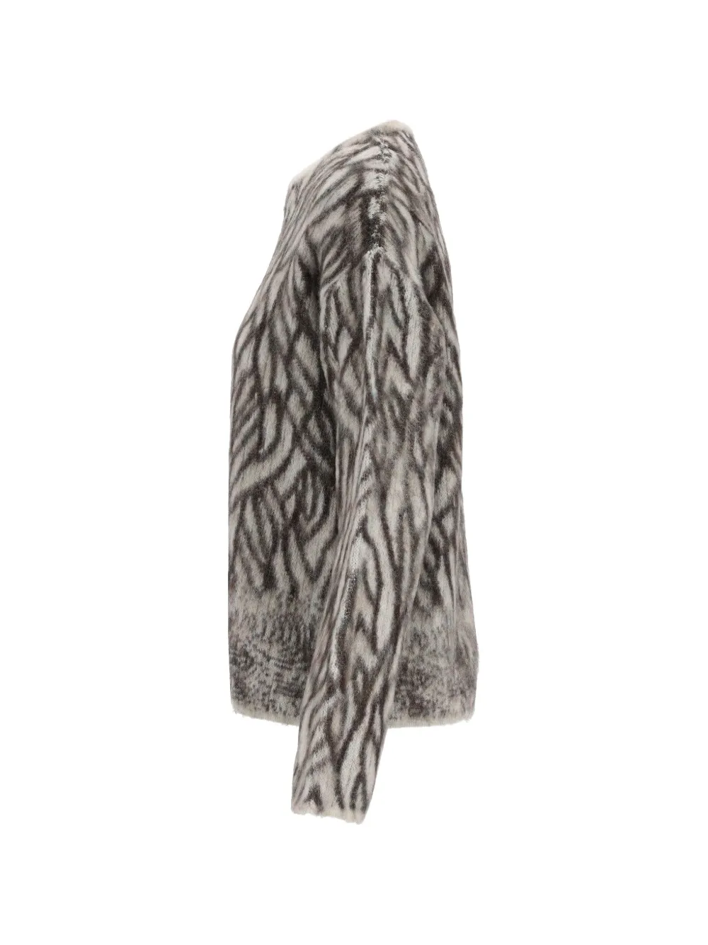 Forte Plumes de Heron gebreide trui met jacquard Beige