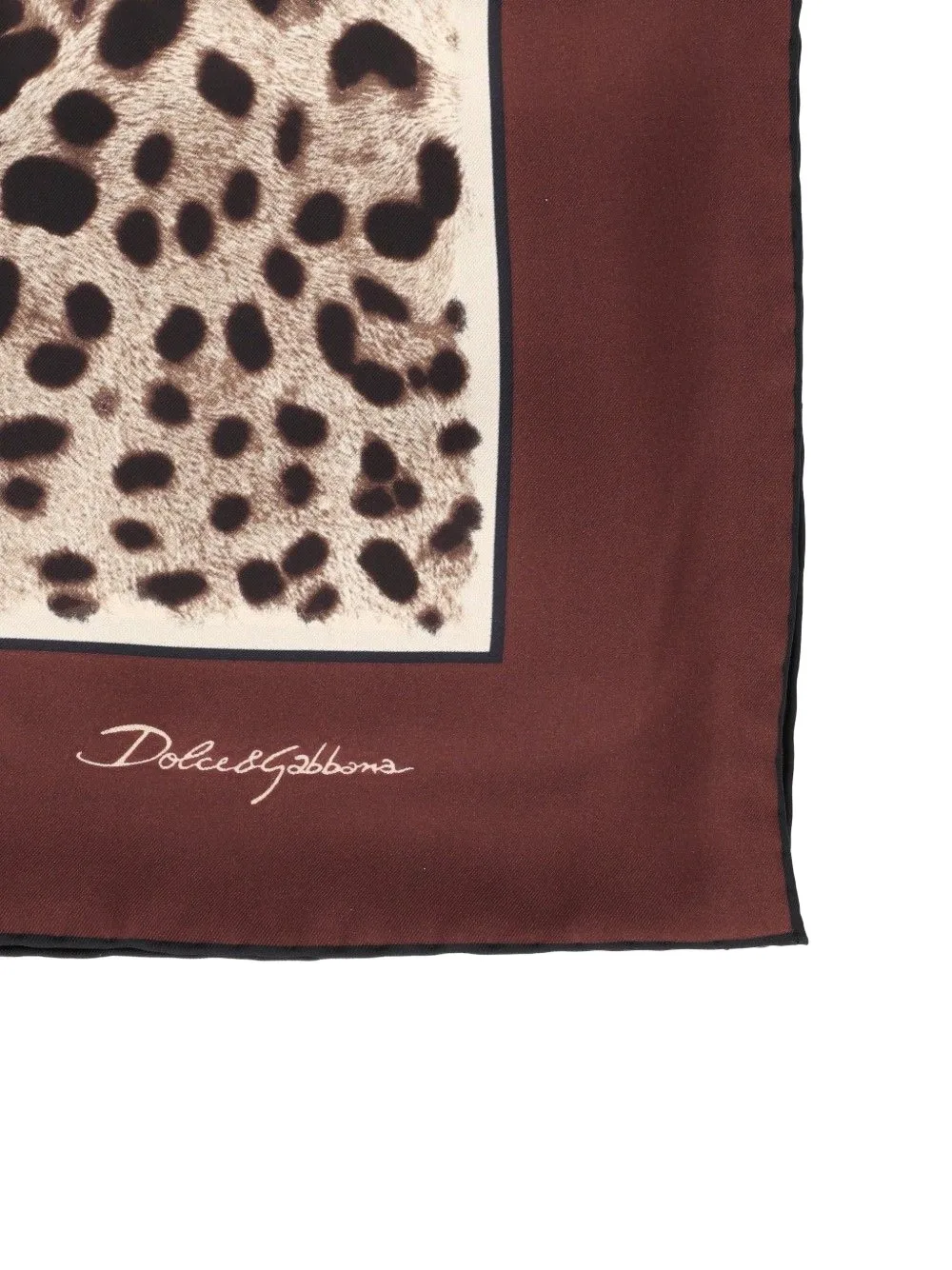 Dolce & Gabbana leopard-print silk scarf Beige