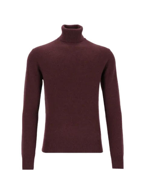 Emporio Armani plain-knit pure cashmere rollneck jumper