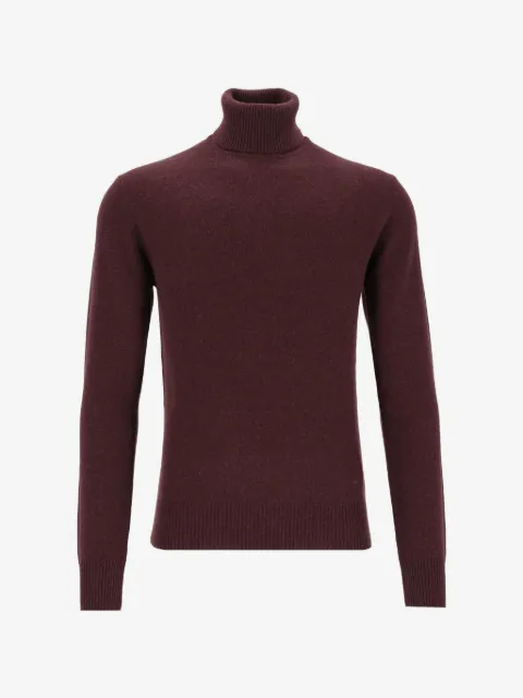 Emporio Armani plain-knit pure cashmere rollneck jumper
