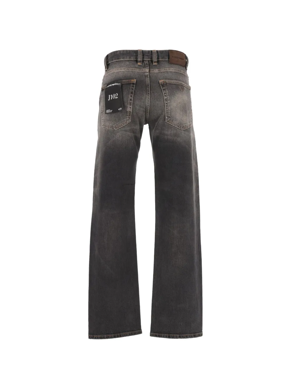 Emporio Armani Straight denim jeans met vijf zakken en vervaagd effect Grijs