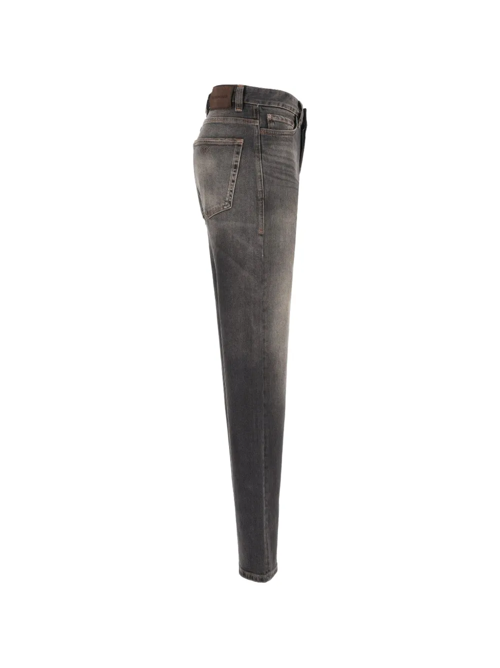 Emporio Armani Straight denim jeans met vijf zakken en vervaagd effect Grijs