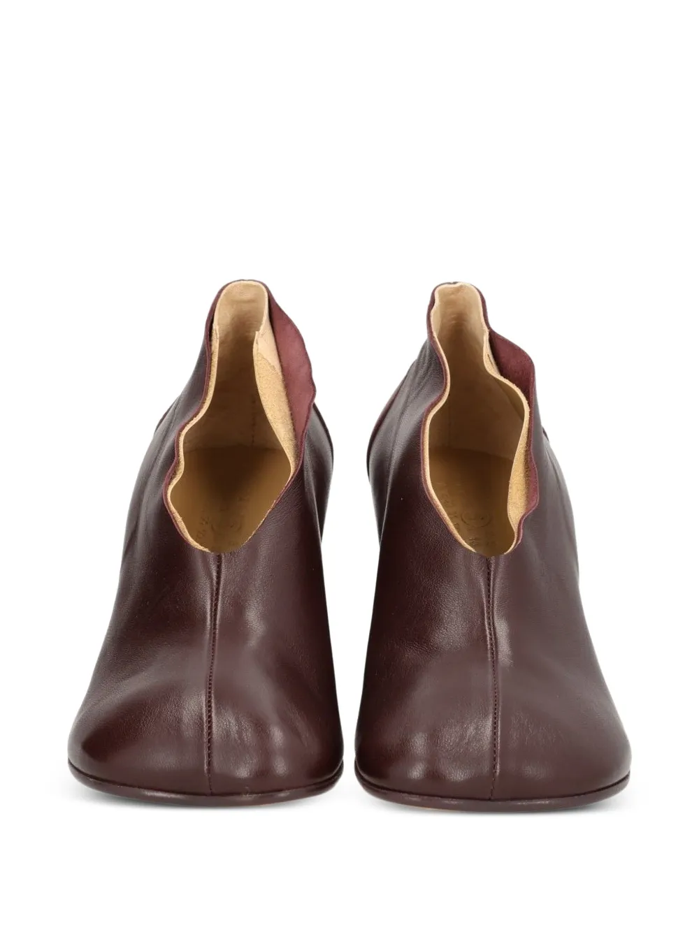 MM6 Maison Margiela block-heel leather pumps Bruin