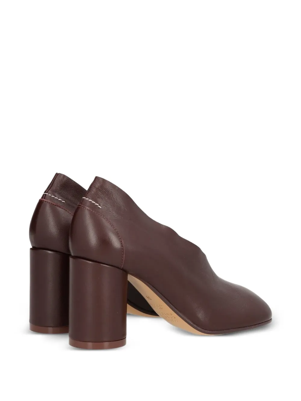 MM6 Maison Margiela block-heel leather pumps Bruin