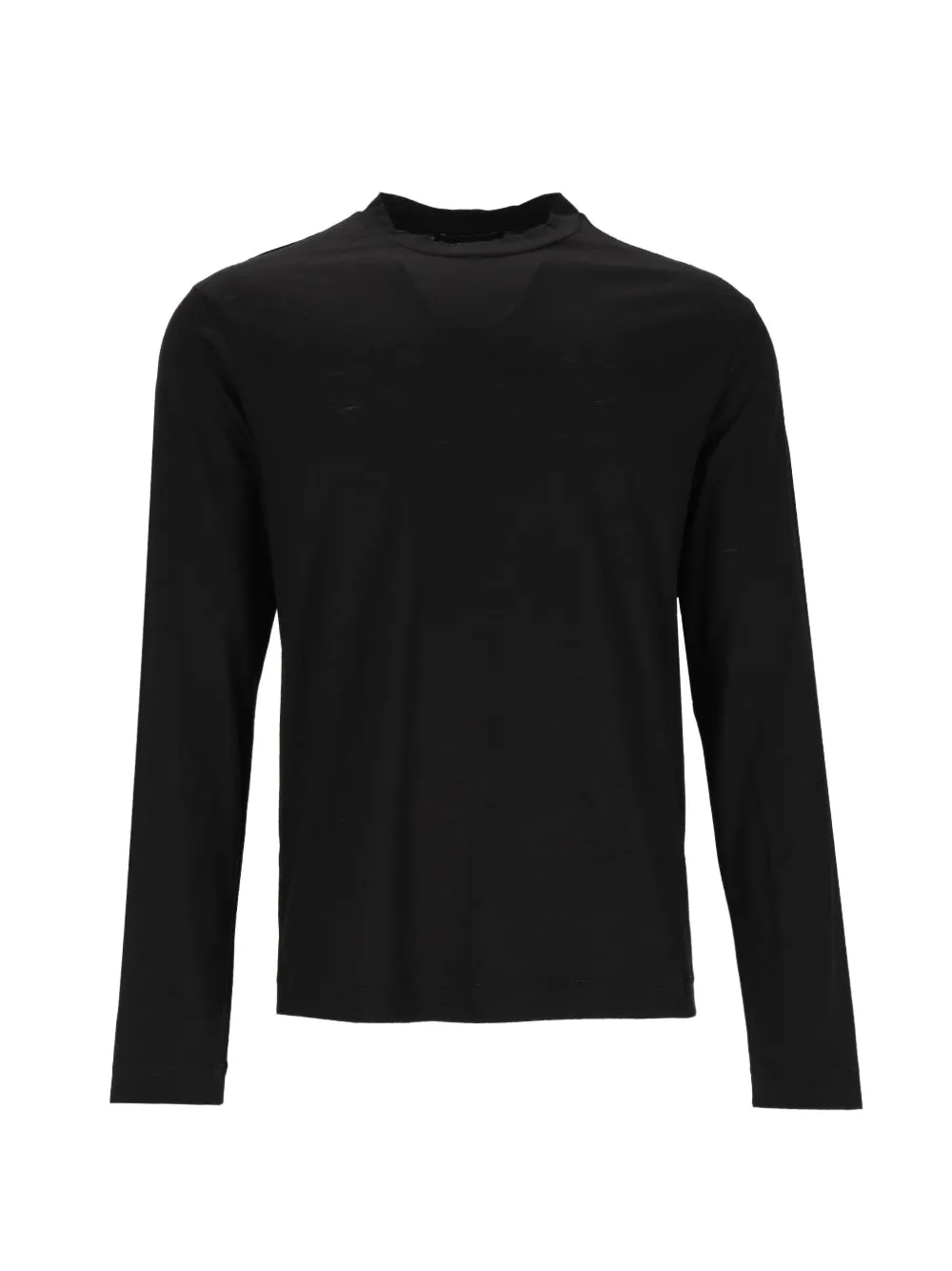 Emporio Armani wool slub jersey jumper - Nero