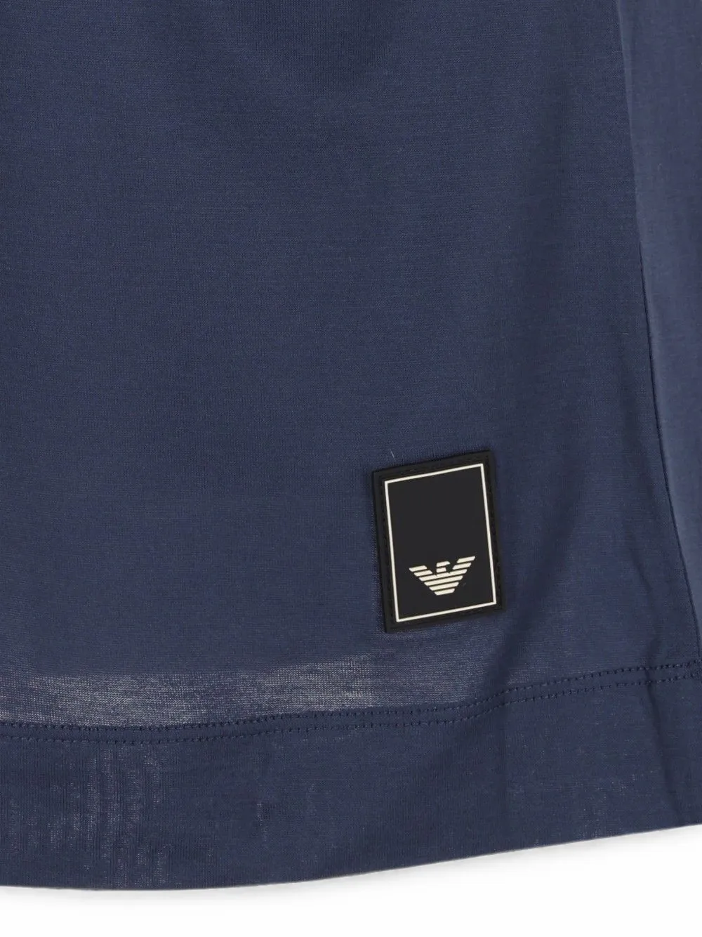 Emporio Armani Travel Essential Lyocell jersey T-shirt Blauw