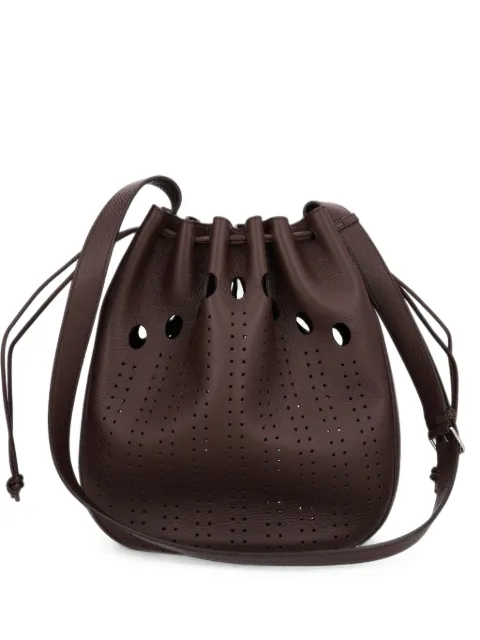 Valentino Garavani bolso messenger de piel con perforaciones