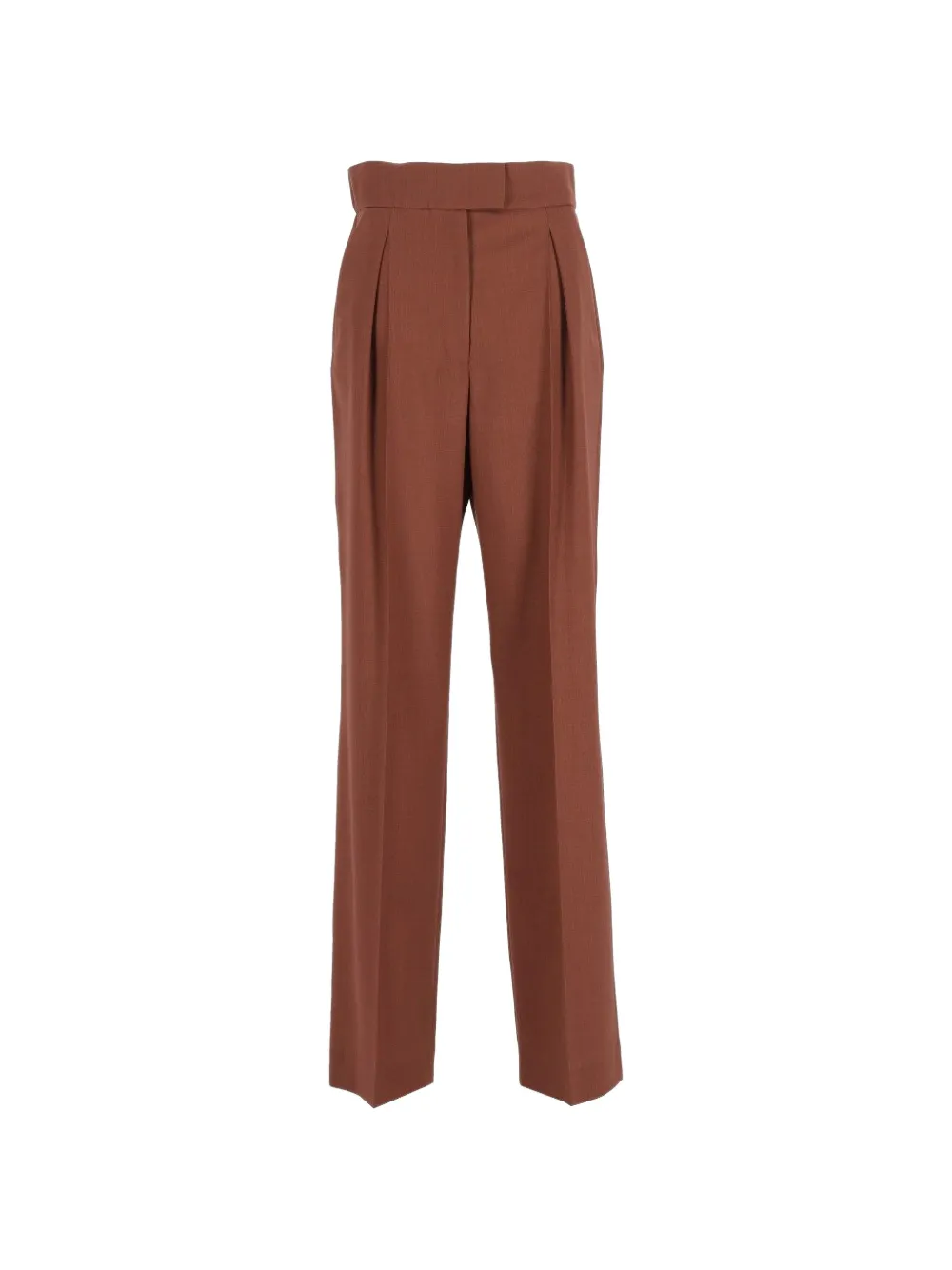 Valentino Garavani pleated straight-leg trousers - Braun
