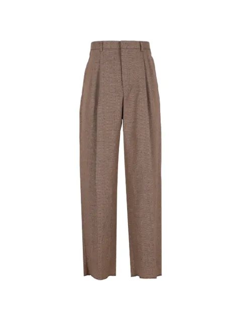 Emporio Armani pantalon en laine vierge à chevrons