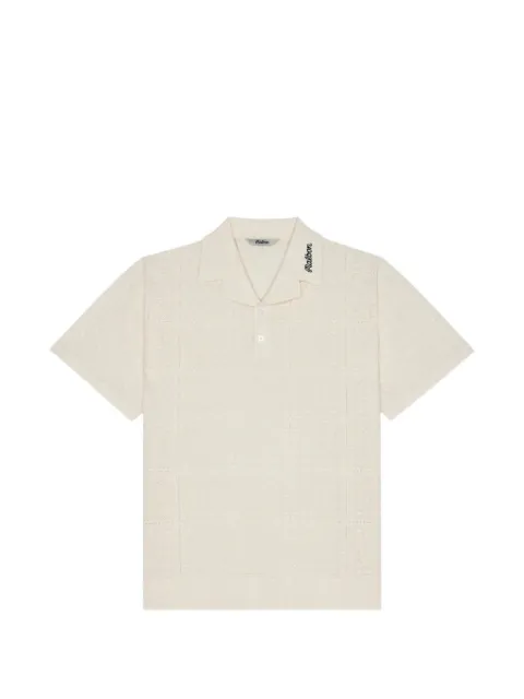 Malbon Golf Resort crochet-knit polo shirt