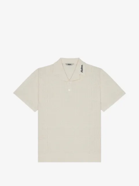 Malbon Golf Resort crochet-knit polo shirt
