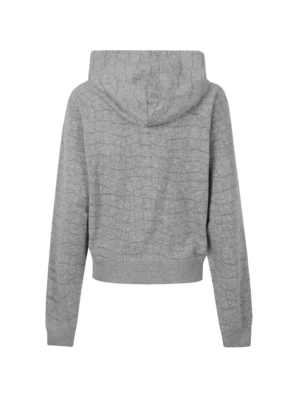 TOM FORD Hoodie van kasjmier-katoenen jersey met krokodillen-jacquard Grijs