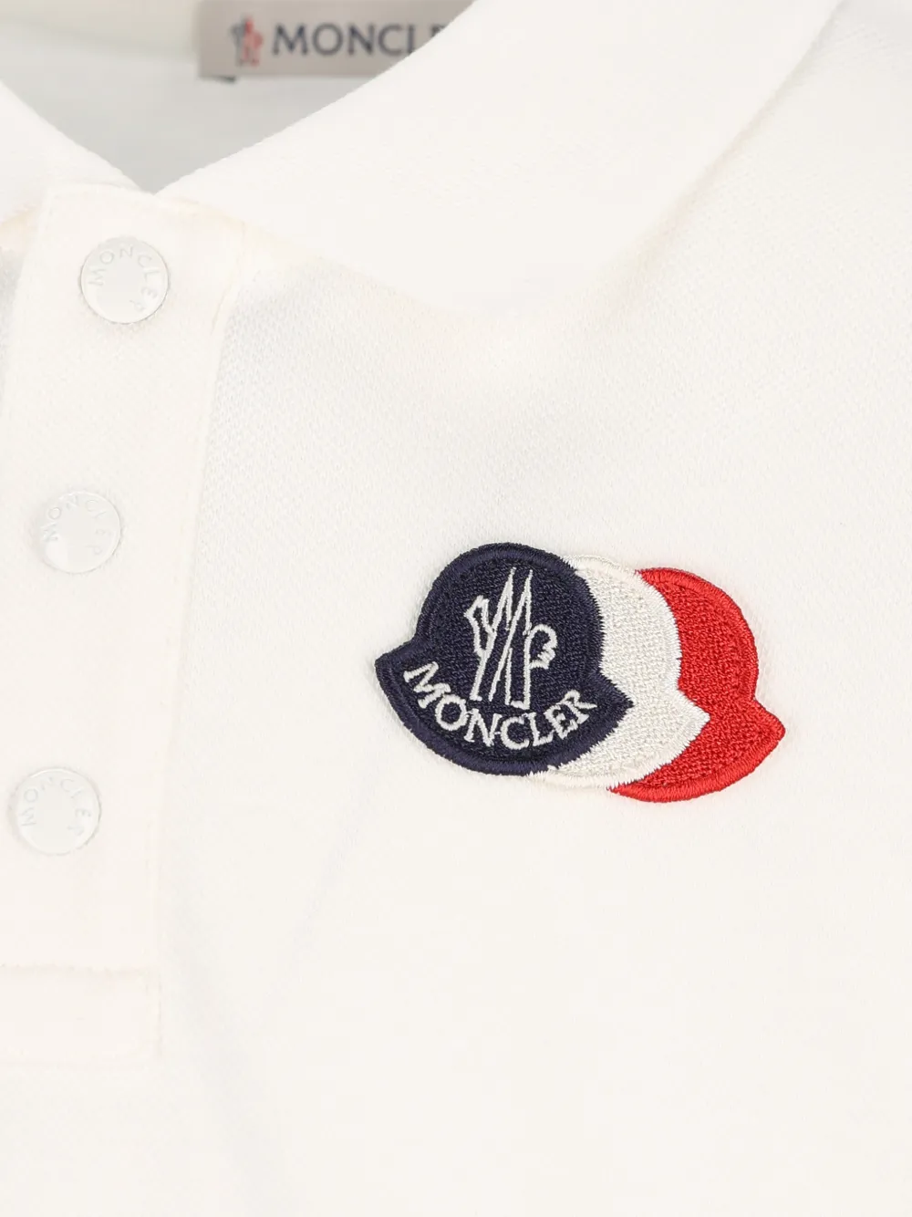 Moncler Enfant Poloshirt met logopatch Beige