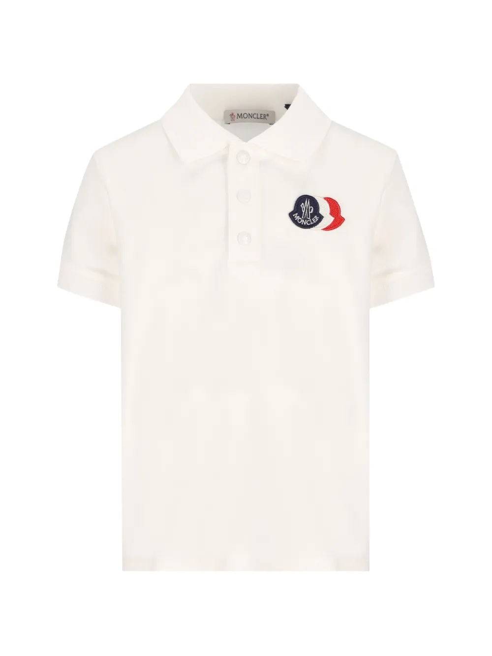 Moncler Enfant Poloshirt met logopatch Beige