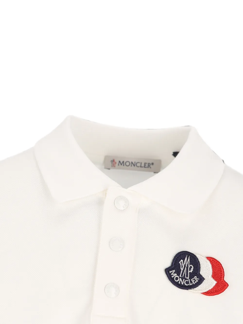 Moncler Enfant Poloshirt met logopatch Beige