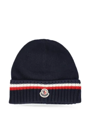 Moncler Enfant ケーブルニット ビーニー | ブルー | FARFETCH JP