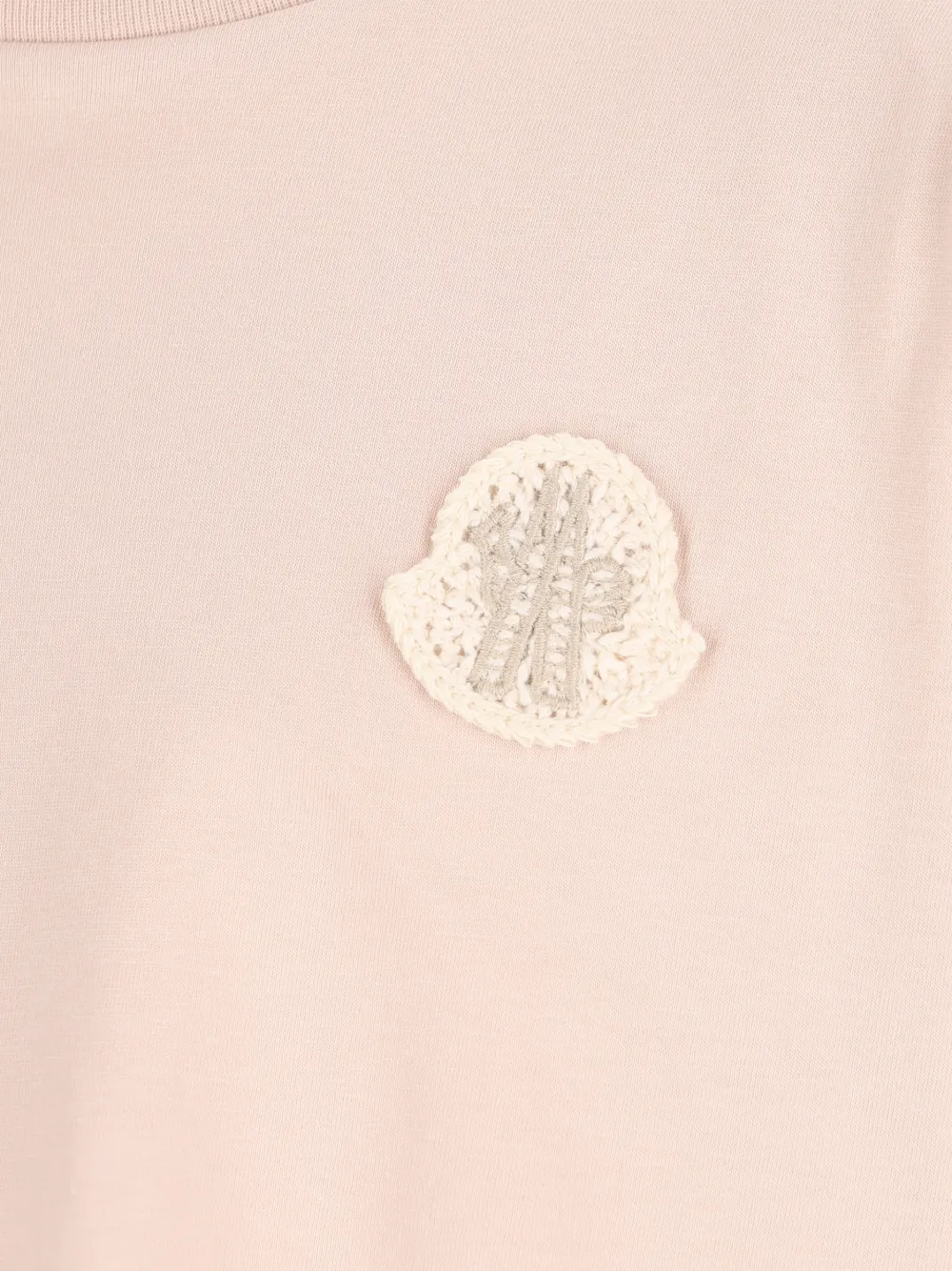 Moncler Enfant Gelaagd T-shirt met logopatch Roze