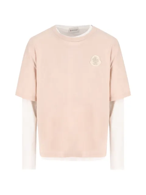 Moncler Enfant logo-patch layered T-shirt