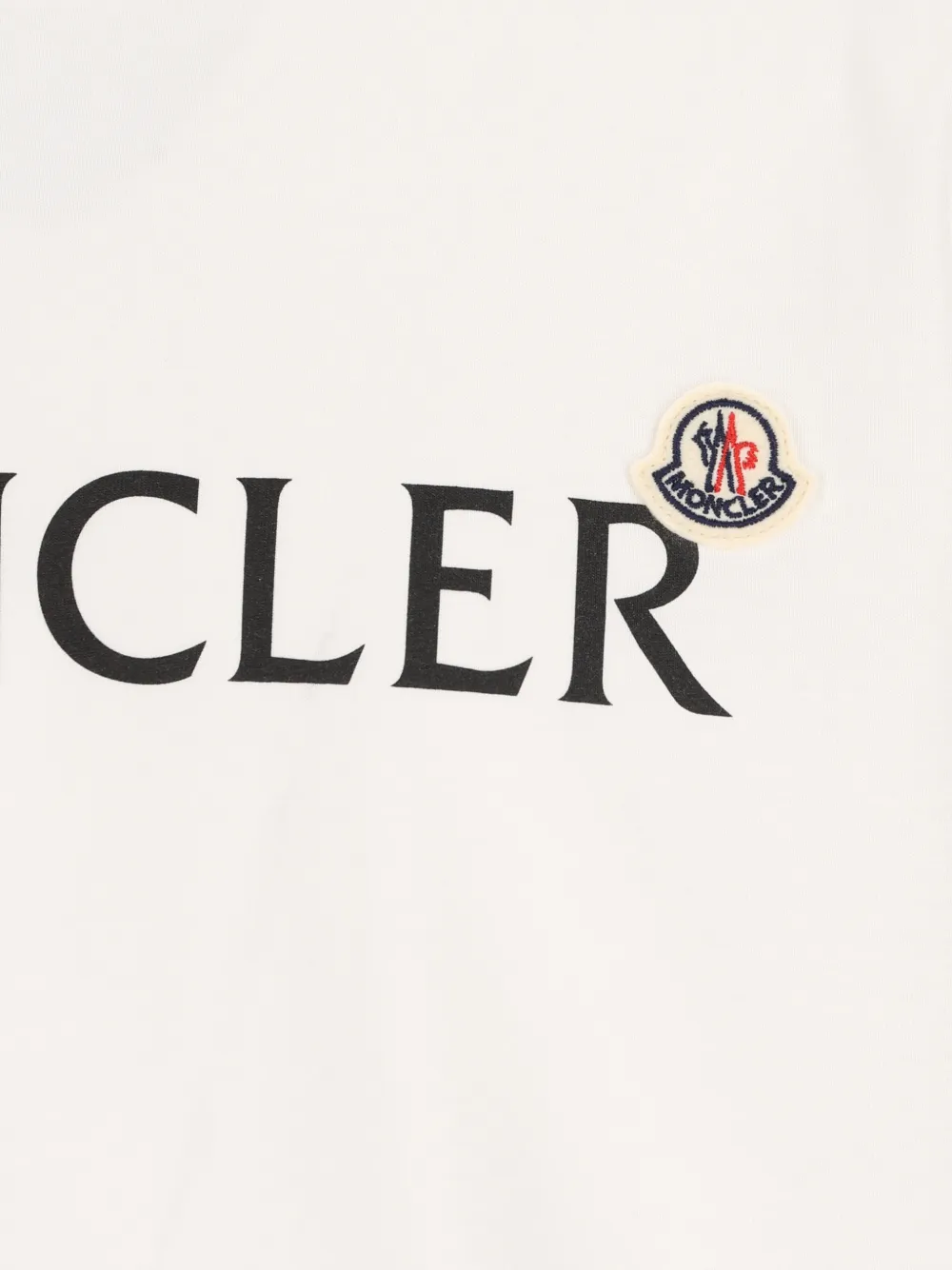 Moncler Enfant T-shirt met patch en logoprint Wit