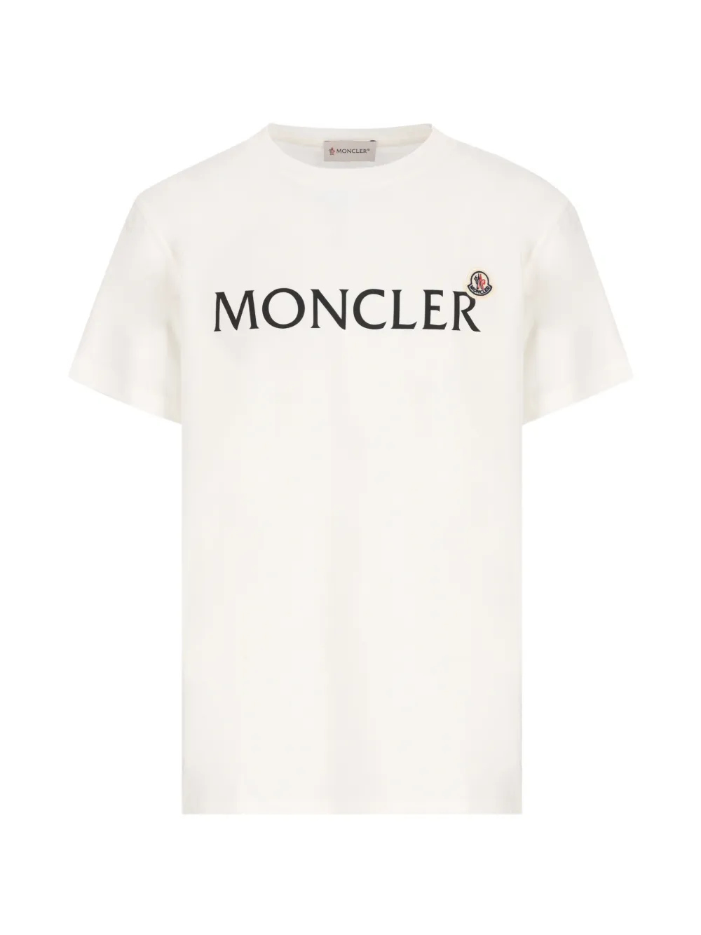 Moncler Enfant T-shirt met patch en logoprint Wit
