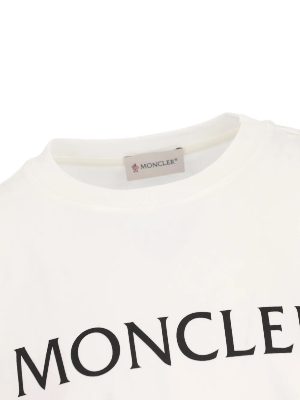 Moncler Enfant T-shirt met patch en logoprint Wit