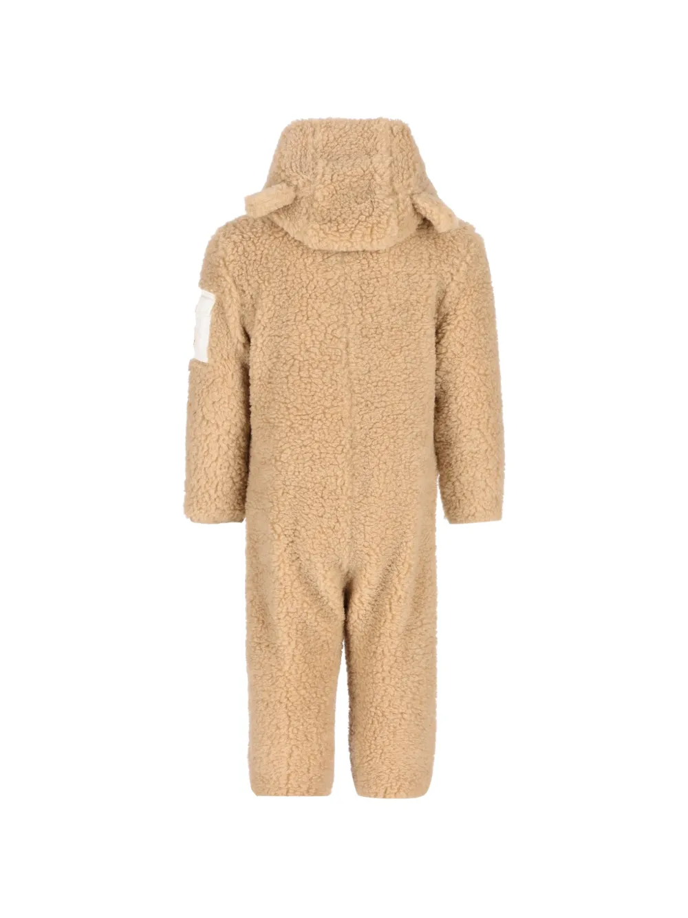 Moncler Enfant teddy-texture hooded jumpsuit Bruin