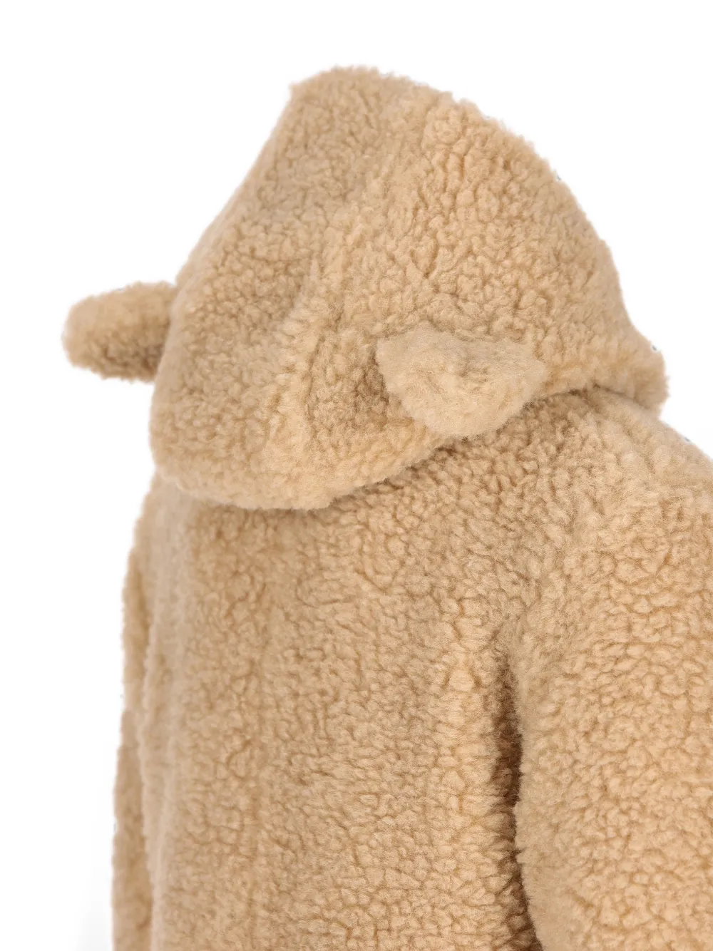 Moncler Enfant teddy-texture hooded jumpsuit Bruin