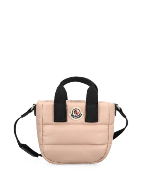 Moncler Enfant bolsa mini capitonada con parche del logo