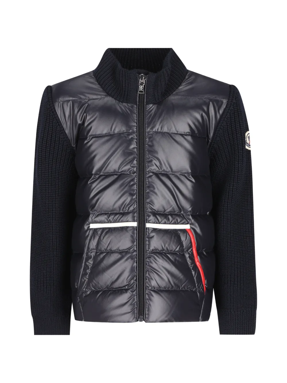 Moncler Enfant Gewatteerd wollen vest met rits Blauw