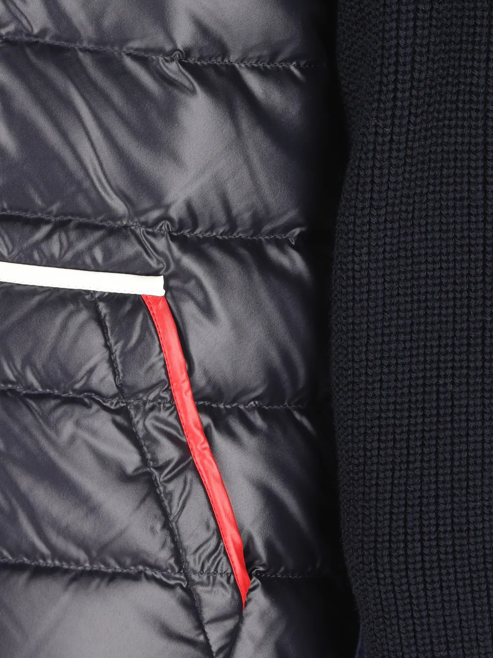 Moncler Enfant Gewatteerd wollen vest met rits Blauw