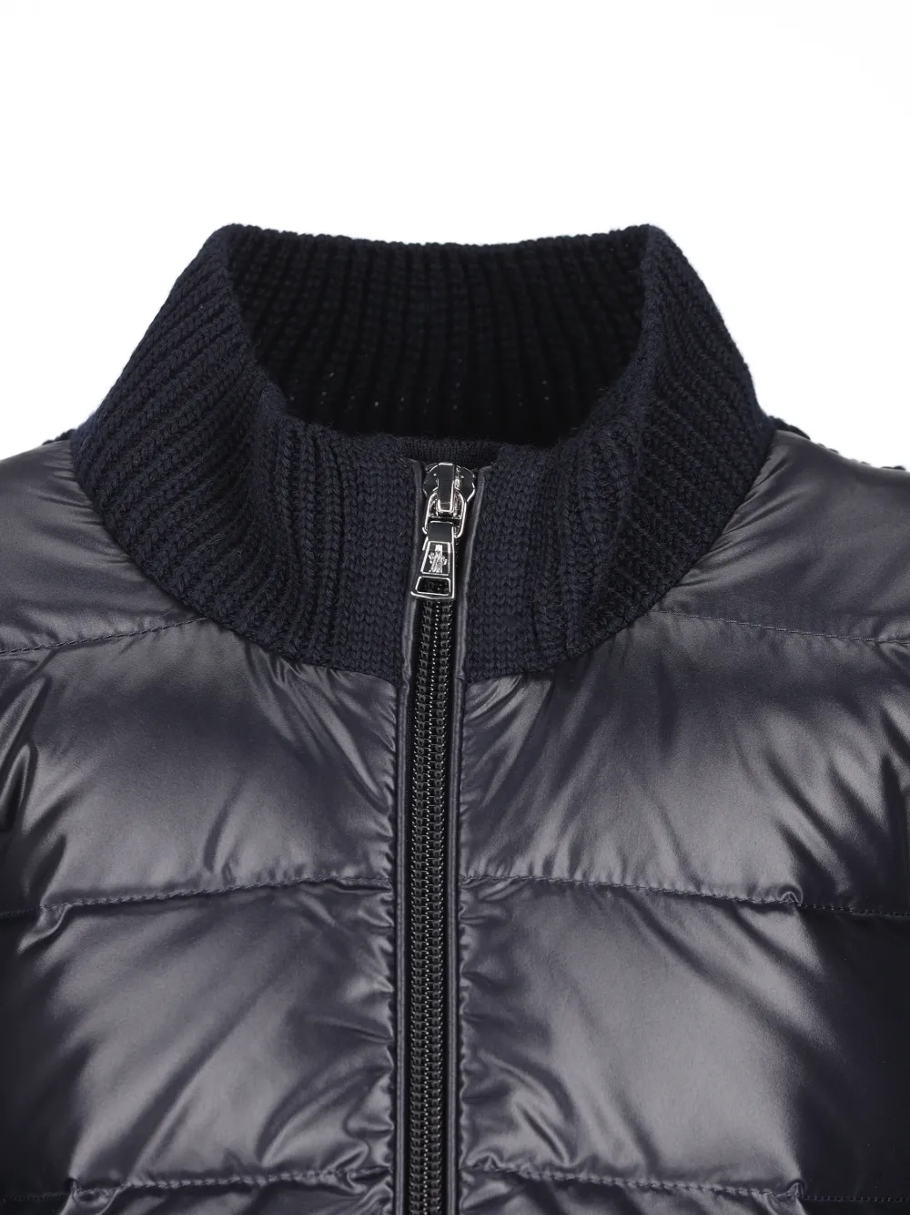 Moncler Enfant Gewatteerd wollen vest met rits Blauw