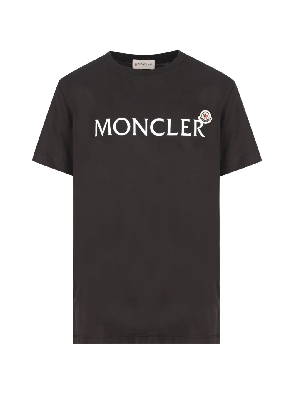 Moncler Enfant T-shirt met patch en logoprint Zwart