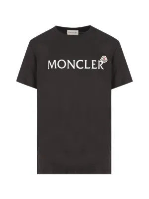 Moncler Enfant ロゴ Tシャツ | ブラック | FARFETCH JP