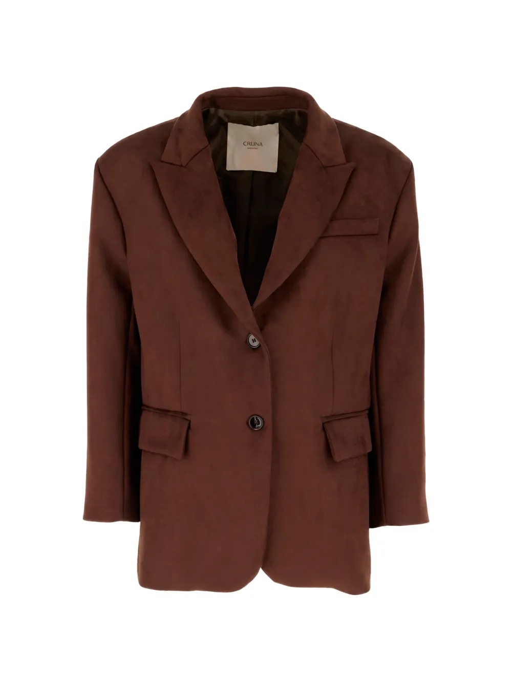Cruna Monia notched-lapel blazer - Braun