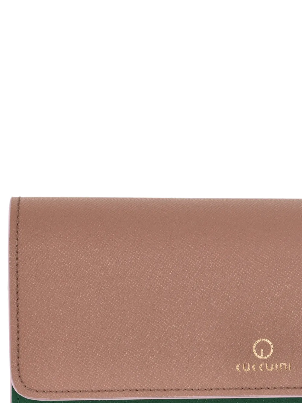 GIANNI CUCCUINI Saffiano leren portemonnee Beige