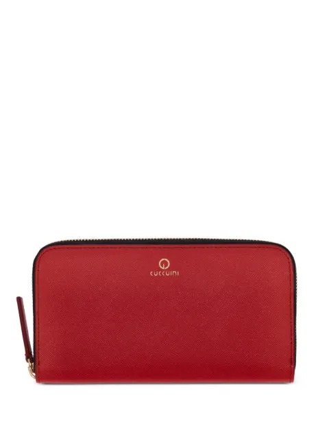 GIANNI CUCCUINI logo-plaque zip-around wallet