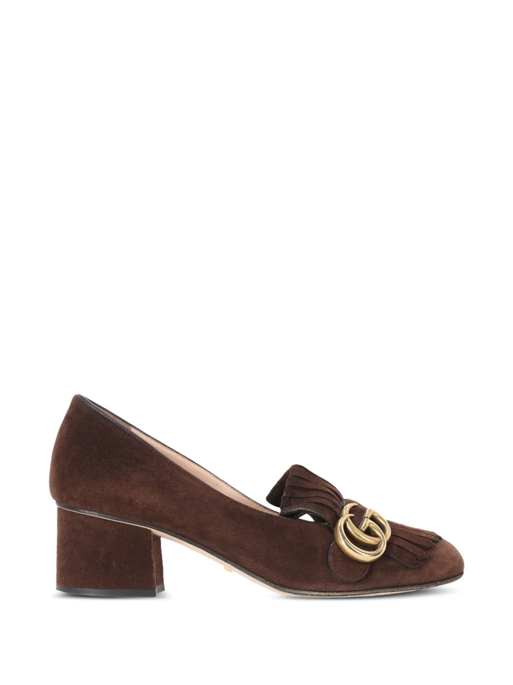 Gucci Pre-Owned Marmont loafer mid-heel pumps - Braun