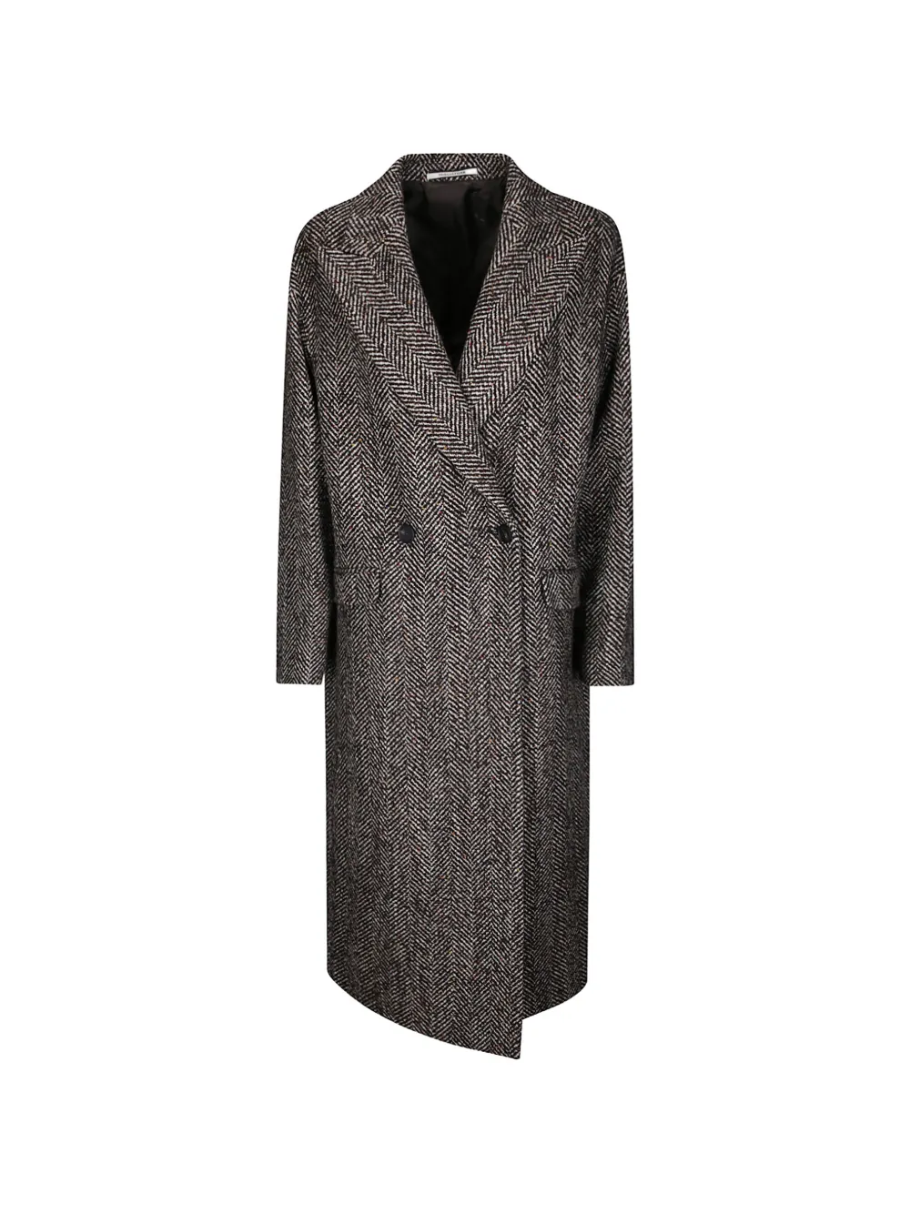 Tagliatore herringbone-pattern Linden coat - Braun