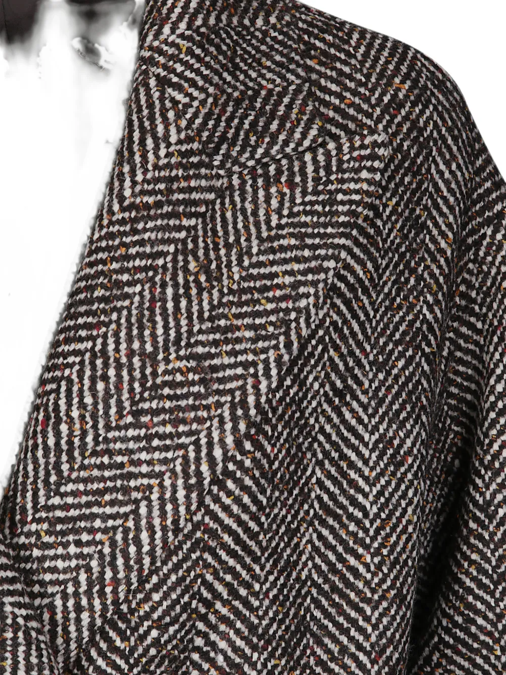 Tagliatore Linden jas met visgraat-patroon Bruin