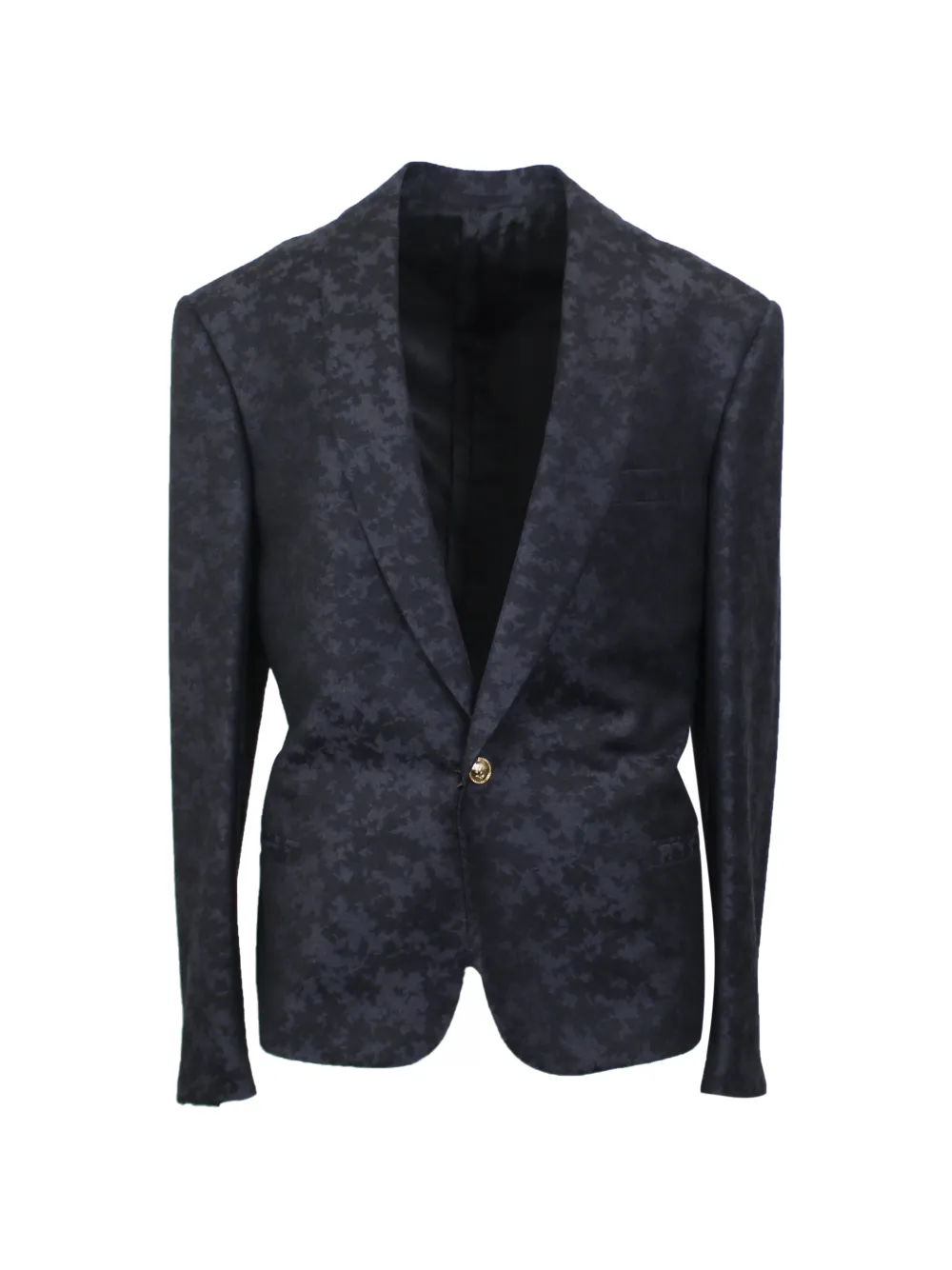 Versace Camo-jacquard Single-breasted Blazer In Multi
